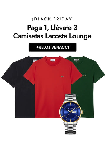 Paga 1, Llévate 3 Camisetas Lacoste Lounge + Reloj Venacci